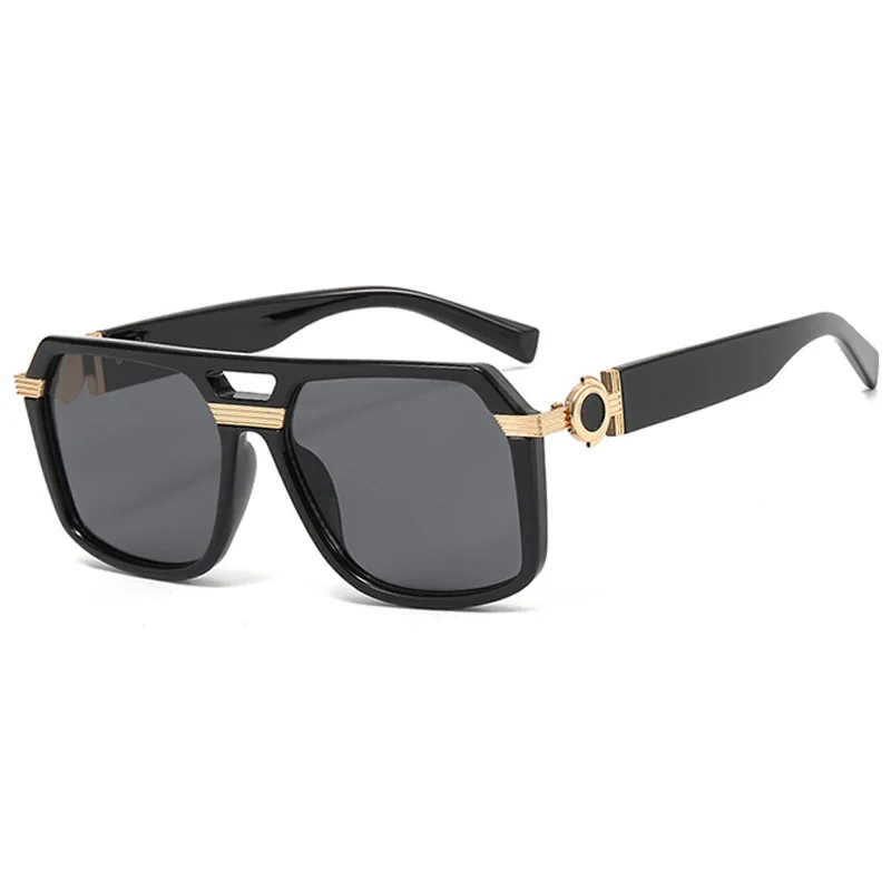 

Новинка 2023, мужские солнцезащитные очки, европейские и американские модные очки, квадратные очки, солнцезащитные очки, винтажные женские оч...