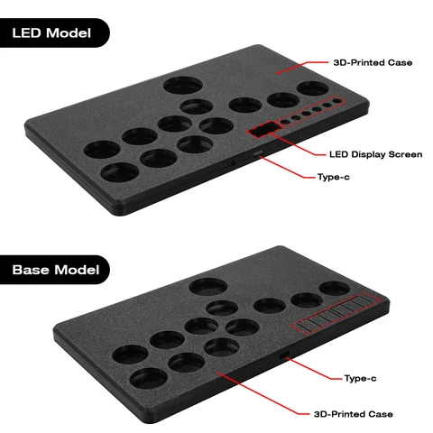 Мини-контроллер Flatbox с 3D принтом, запасная деталь, заменяемые кнопки Hitbox для Flatbox, аркадная рукоятка, джойстик