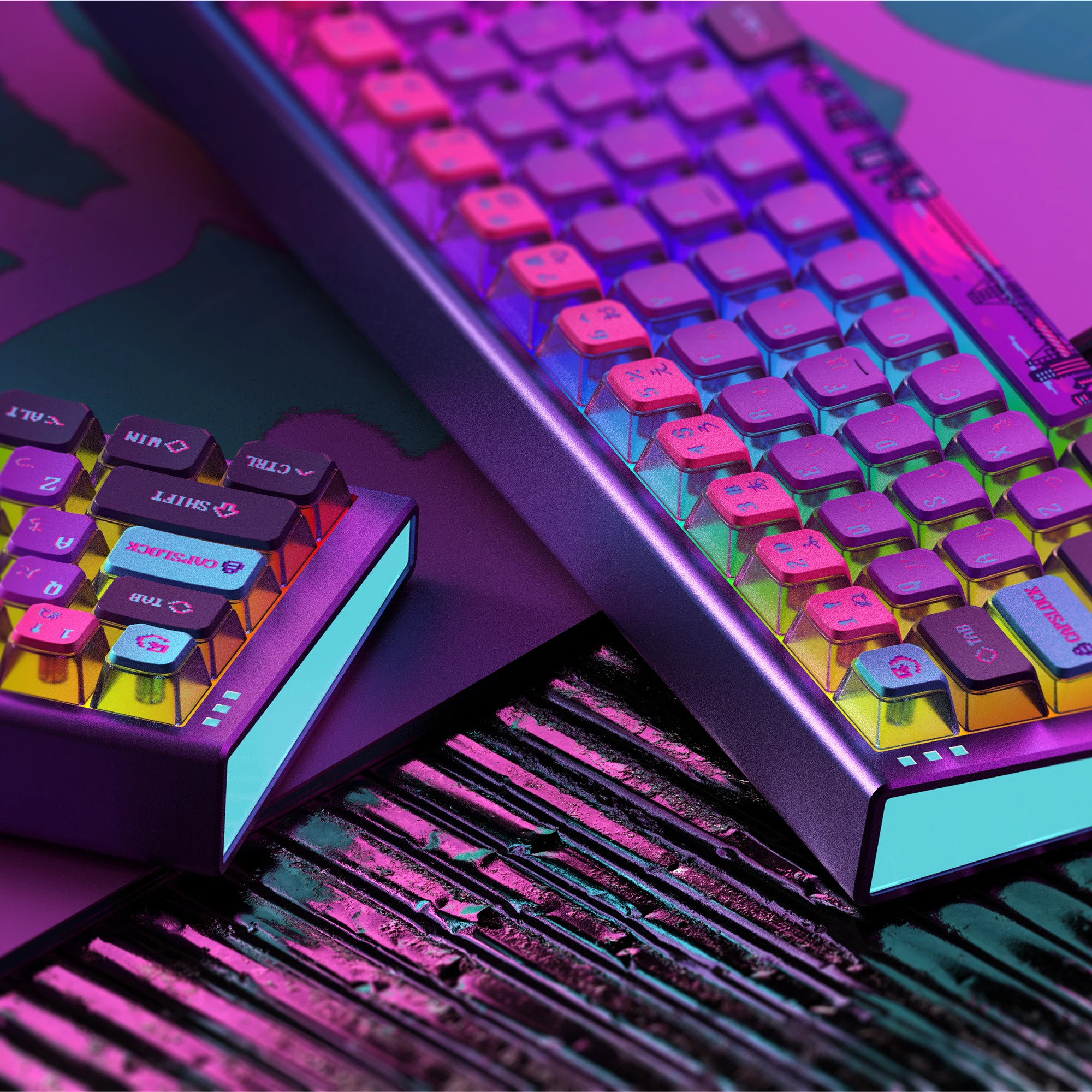 

Колпачки для клавиш Вселенная с 121 клавишами, боковые прозрачные колпачки для клавиш с подсветкой, OEM профиль, двойная колпачок для клавиатуры с сублимационной печатью