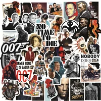 50pcs british legend james bond 007 stickers graffiti stickers for diy luggage laptop skateboard motorcycle bicycle stickers