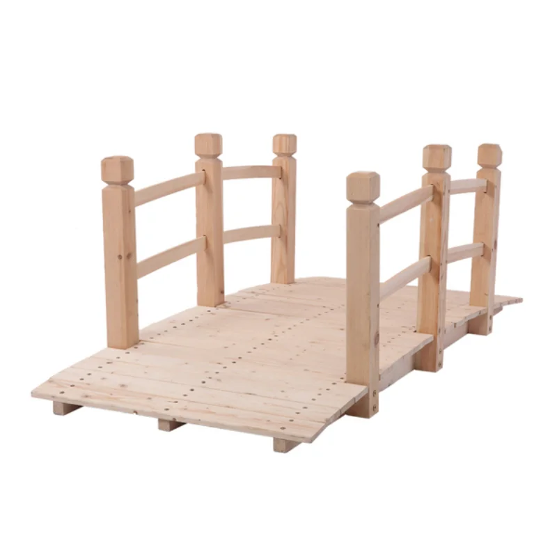 

Arch Bridge Small Wooden Bridge Courtyard Outdoor Anticorrosive Wood Landscape Bridge Burlywood [US Stock]