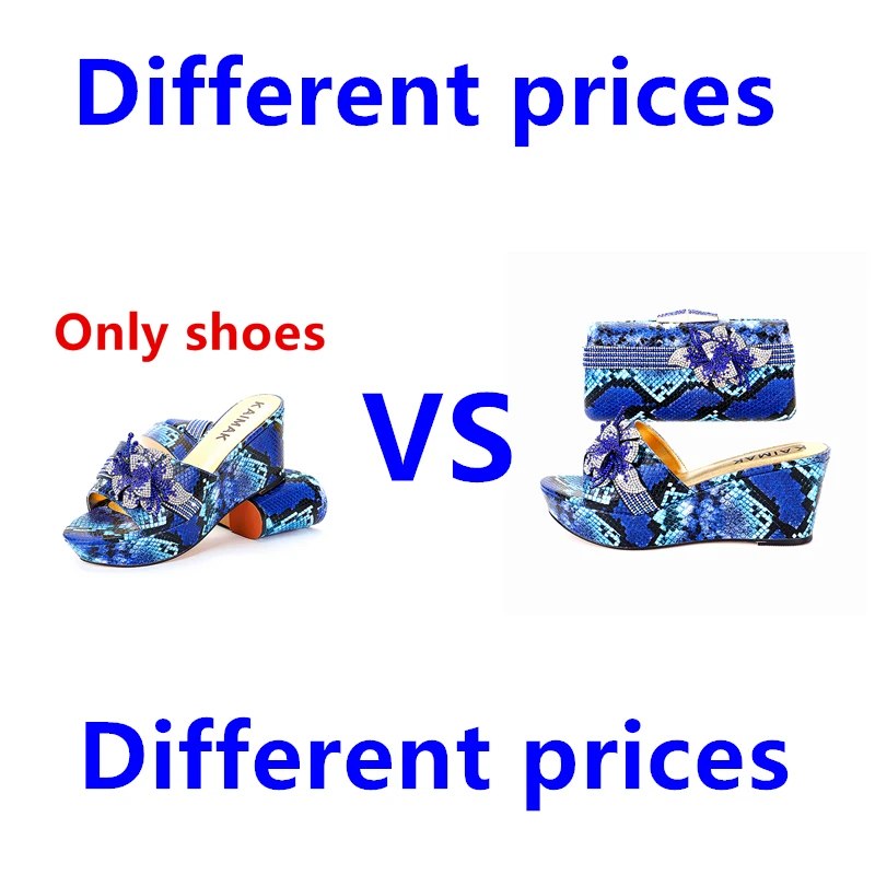 Shoe Bag Set  Italian Design  Women Summer Thick Bottom Free Shipping Wholesale Suitable for Wedding Party Size 37 to Size 44