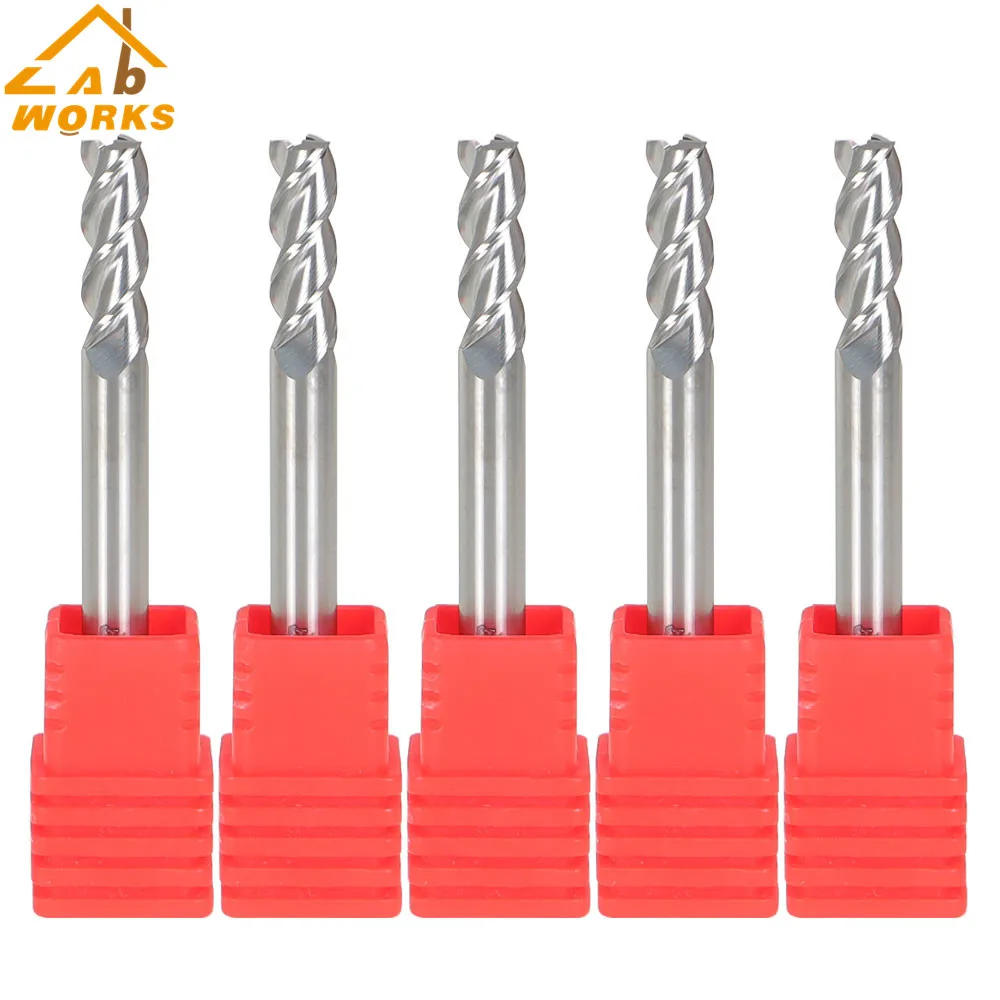 

3/16" 3 Flute Regular Length Carbide End Mill for Aluminum