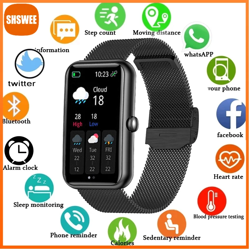 

For Xiaomi Huawei Women Smart Watch Smart Bracelet Exercise Men Blood Pressure Heart Rate IP68 Waterproof Ladies Smartwatch