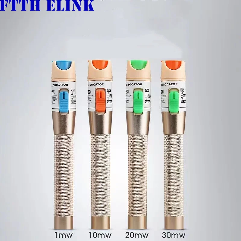 VFL visual fault locator pen type Tester red Laser Light Source Pen 1mw 10mw 20mw 30mw ELINK fiber optic detector checker