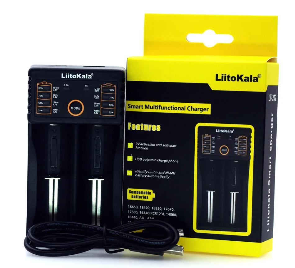 LiitoKala Lii-202 Lii-402 Lii-PD4 Lii-500 Lii-S8 Battery Charger 18650 26650 21700 AA AAA 3.7V Li-Ni-MH |