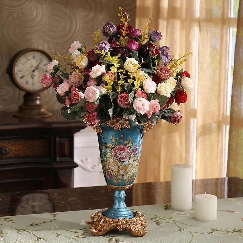 

Floral Plant Vases Ceramics Bathroom Elegant Indoor Interior Vases Office Desk Bedroom Jarron Decorativos Aesthetic Room Decor