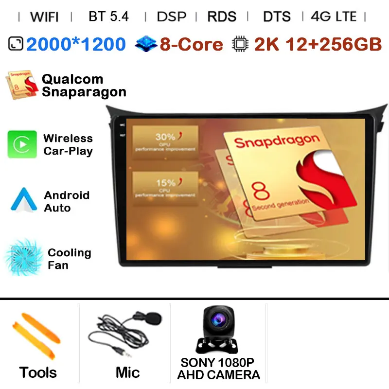 

Автомобильный радиоприемник Android 15 для Hyundai i30 Grand Elantra Grant 2011 2012 2013 2014 2015 2016 2017, мультимедийный плеер Carplay Navigation