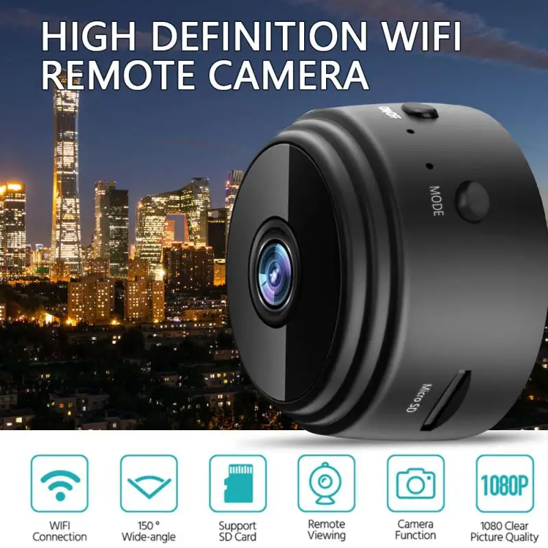 

A9 Mini Camera Wireless Magnetic Security Protection 1080p Hd Network Camera Home Accessories Black Smart Home Remote Monitor
