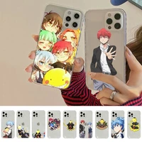 anime assasination classroom phone case for iphone 11 12 13 mini pro xs max 8 7 6 6s plus x 5s se 2020 xr cover