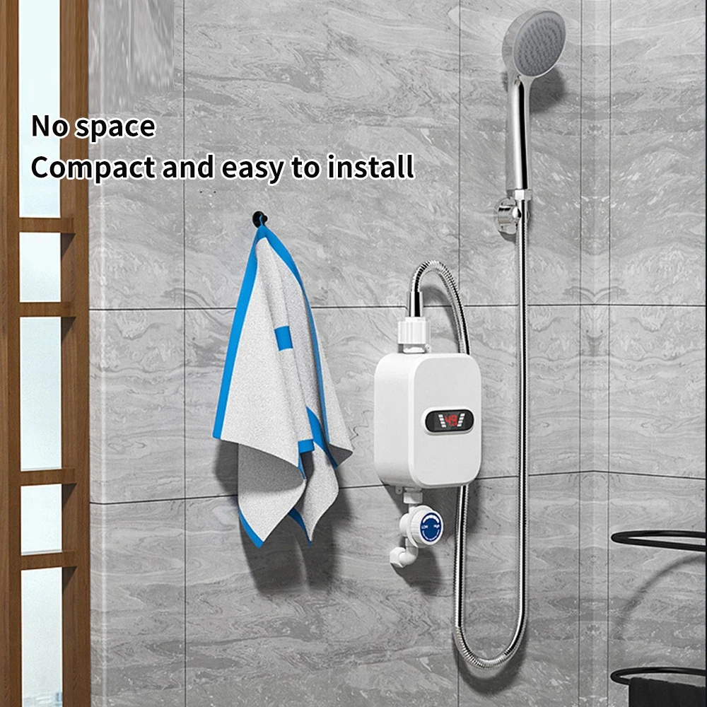 Mini 3500W Instant Tankless Electric Hot Water Heater Bathroom Kitchen Instant Heating Tap Demand Water Heater enlarge
