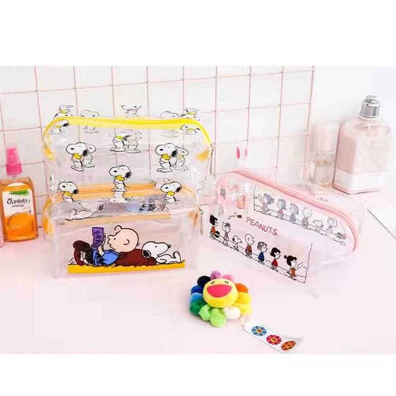 

14 Models Anime Puppy Cartoon Makeup Storage Bag Kawaii Animal Printed Transparent Cosmetic Bag Portable Stationery Pouch Gifts