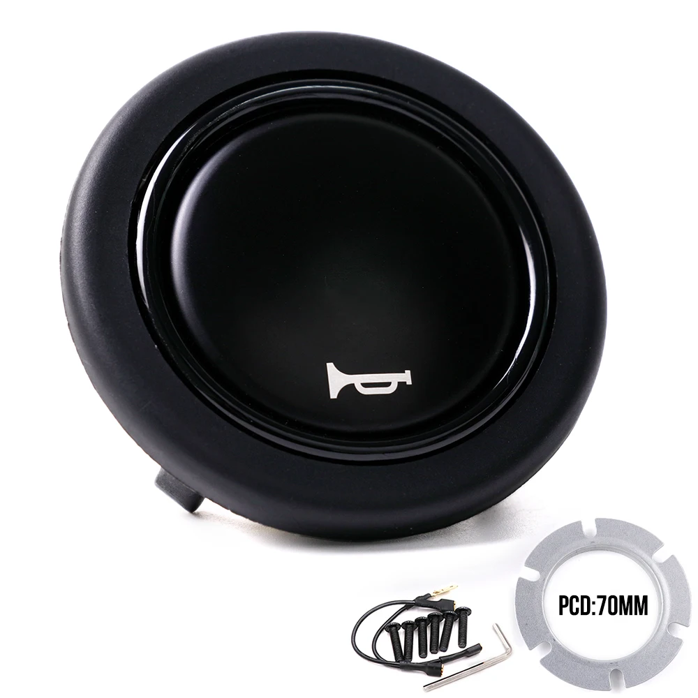 

BLACK EDITION Стиль Высокопроизводительная спортивная кнопка звукового сигнала на руле, подходит для MOMO OMP NRG SPARCO VERTEX