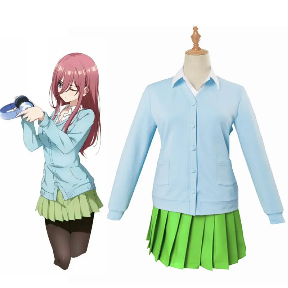 

Unisex Anime Cos The Quintessential Quintuplets Nakano 3rd Cosplay Costumes Outfit Halloween Christmas Uniform Custom Size