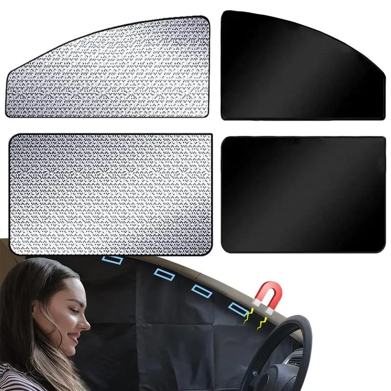 

Car Window Screens For Side Windows Magnetic Front Back Side Window Sunshade Curtains Car Accessories Sun Block Cover For Kids