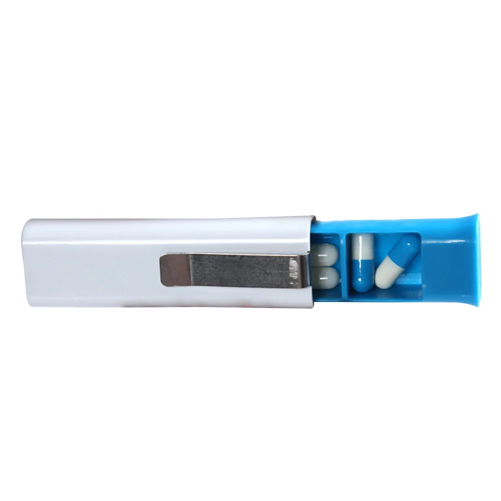 

Box Medication Reminder Portable Box Storage Holder Case Container with Clip