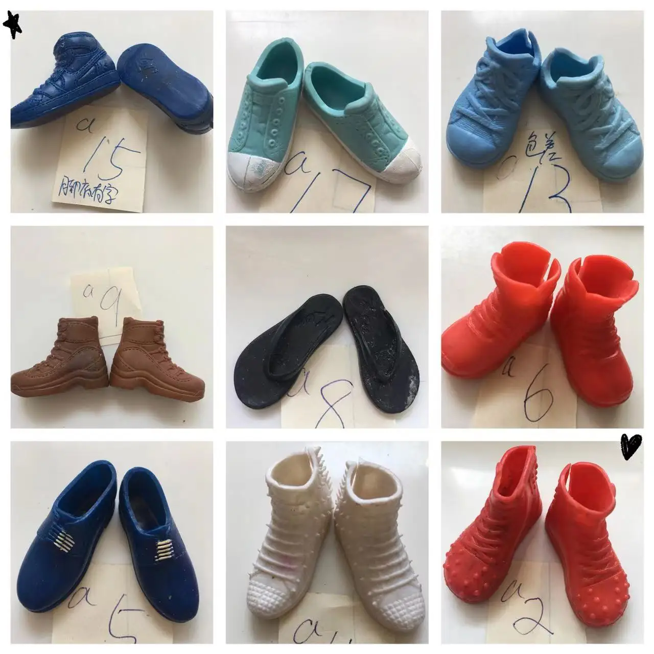 

1/6 аксессуары для кукол, модные кроссовки, обувь на плоской подошве, Оригинальные сандалии, обувь на высоком каблуке для кукольной обуви 30 см