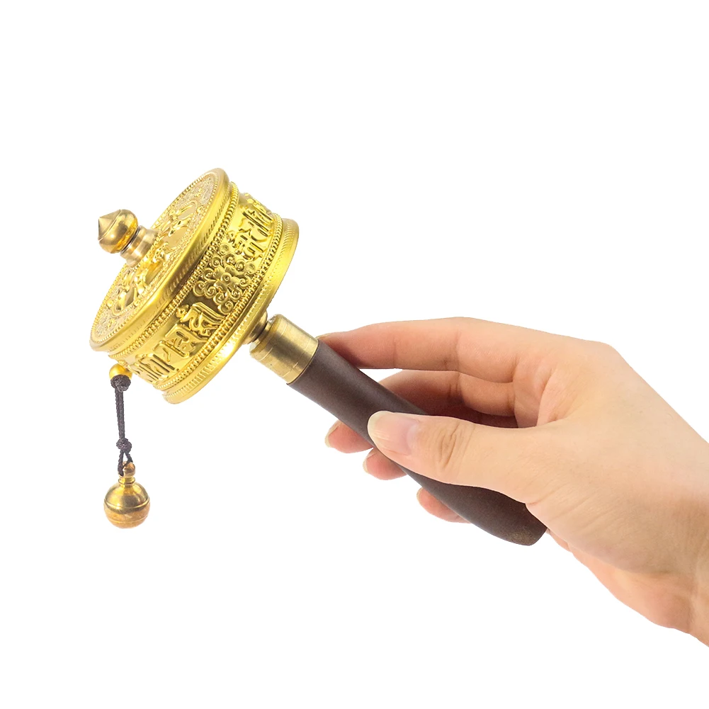 

Six-character Mantra Hand-cranked Sutra Buddhist Tibetan Household Daily Chanting Desktop Decoration Ornaments
