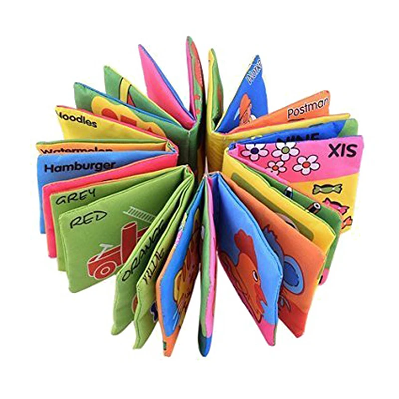 

Set Of 6 Soft Textbooks, Suitable For Children Aged 3 Months To 3 Years, 10 X 9Cm, English