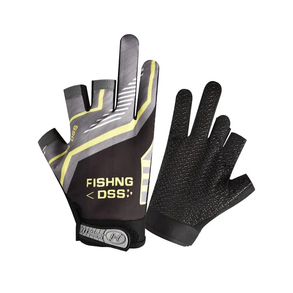 Перчатки рыболовные для мужчин и женщин тонкие дышащие митенки с тремя пальцами