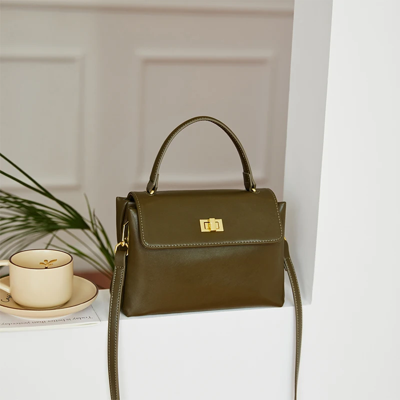 Женская сумка из натуральной яловой кожи высококачественная брендовая нишевая