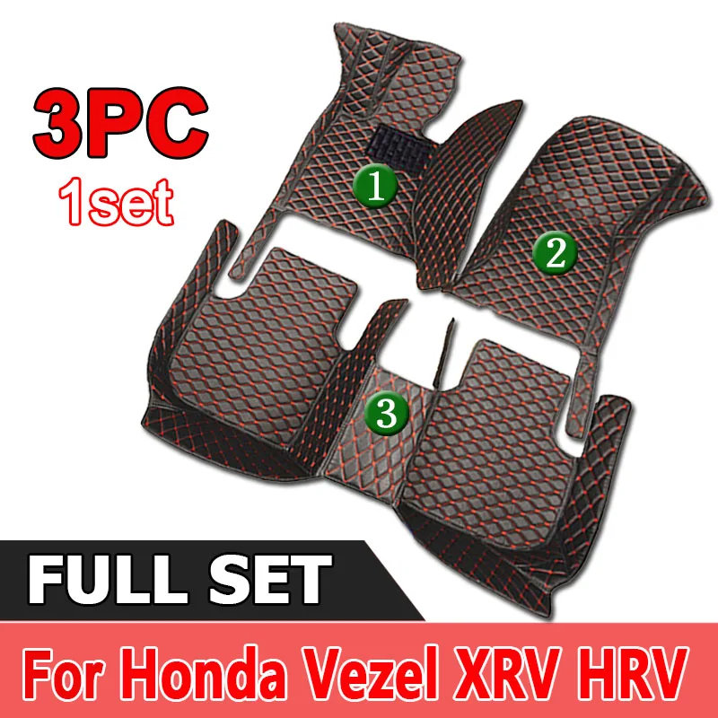 

Для Honda Vezel XRV HRV 2022 2021 2020 2019 2018 2017 2016 2015 автомобильные коврики чехлы для стайлинга автомобильные аксессуары коврики для ног