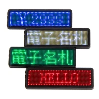 led bluetooth smart name tag programmable app control usb led badge scrolling mini rechargeable led digital sign business badge