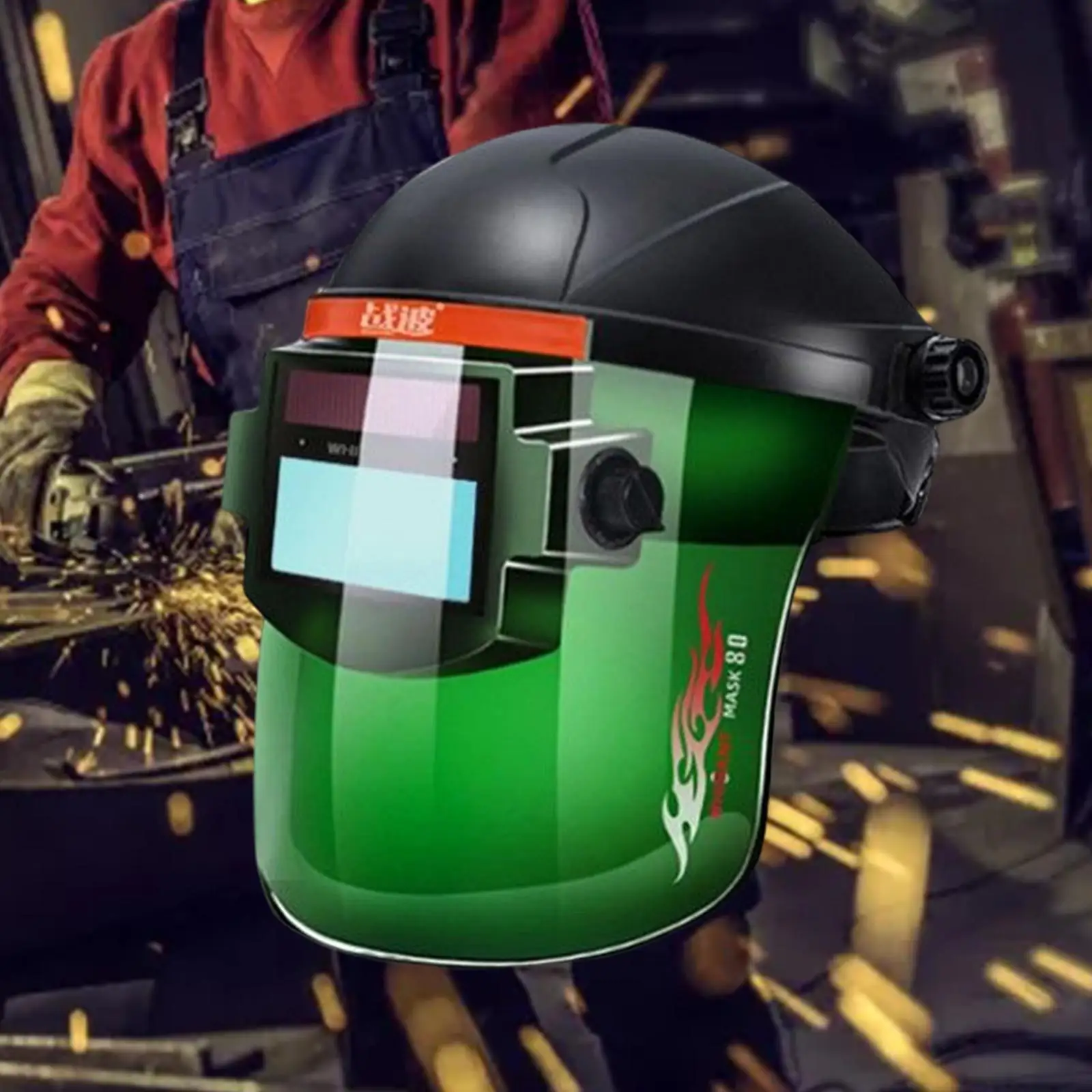 

Head Mounted Welding Helmet Weld Hood Helmet Large Viewing Screen Welding Shield True Color Welding Mask for ARC TIG Mig Weld