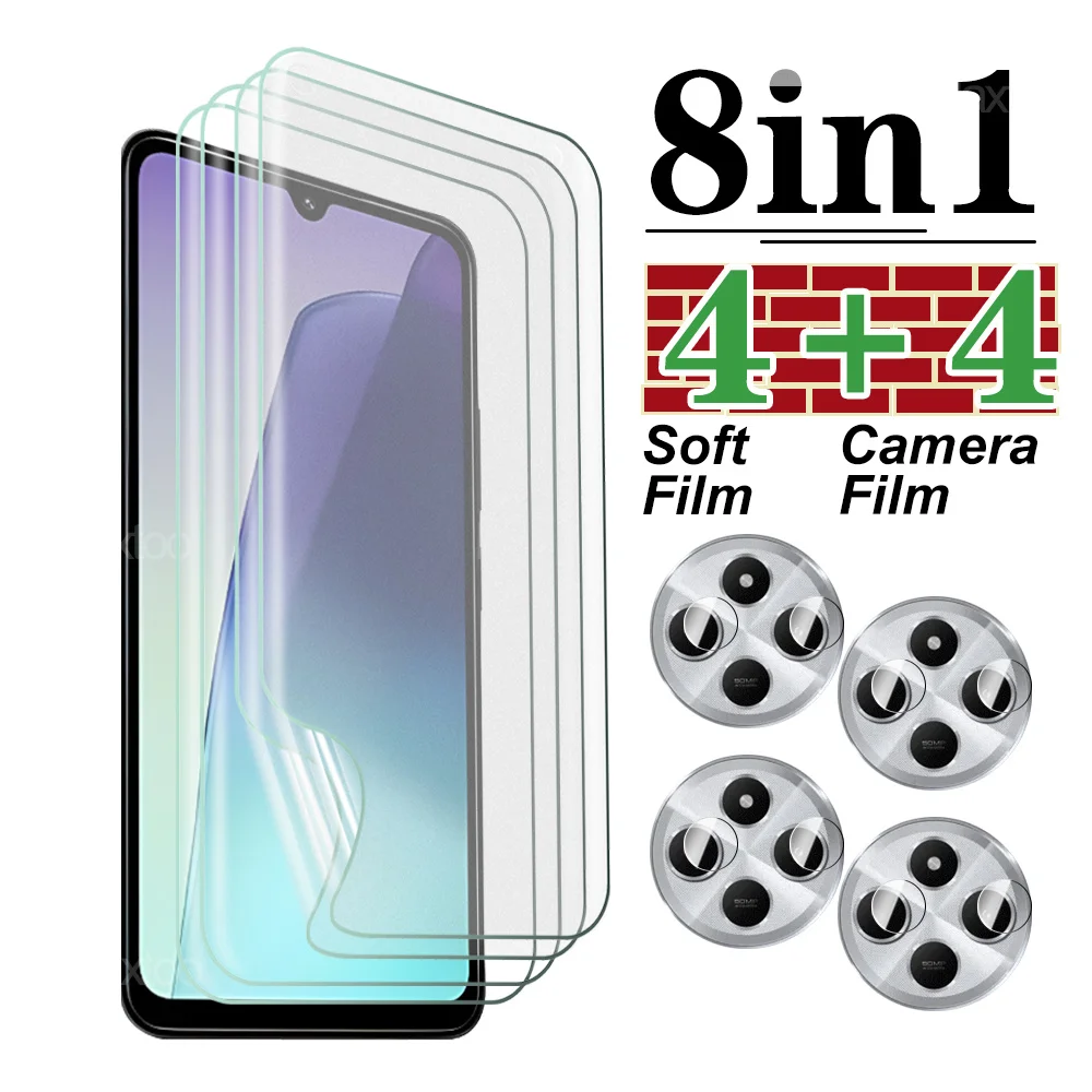 Защитная пленка для экрана 8 в 1 Xiaomi Poco C75 c65 M6 Redmi 14C 13C 13 12 13R 12C 11A 4G 5G Мягкое