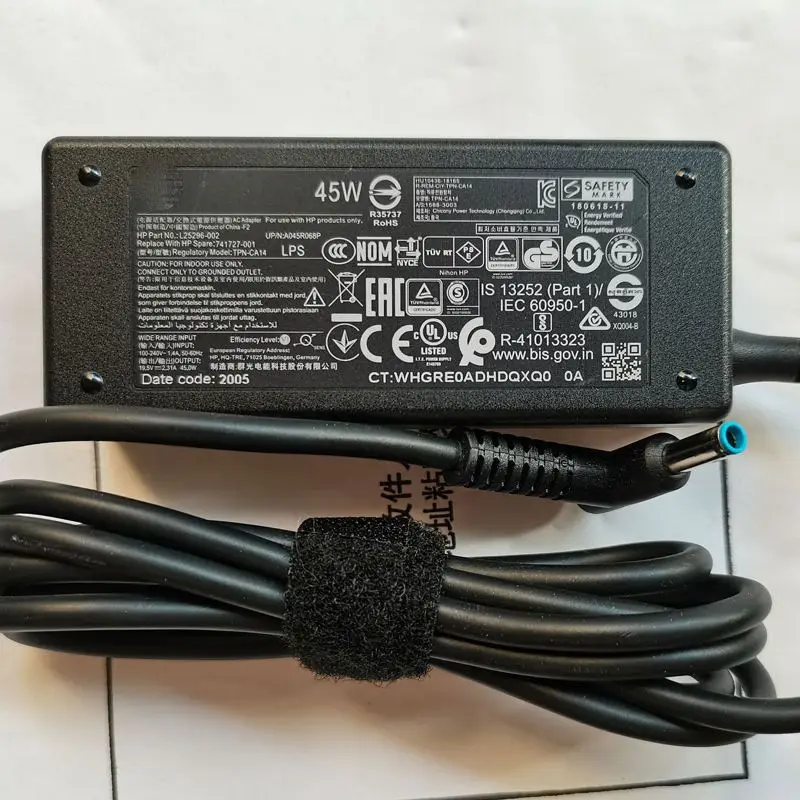 Новый OEM 19,5 V 2.31A 45W TPN-CA14 741727-001 для Hp 14s-dk0031au 14-cf0012dx 14s-dk0087AU 14s-dk синий наконечник адаптер переменного тока