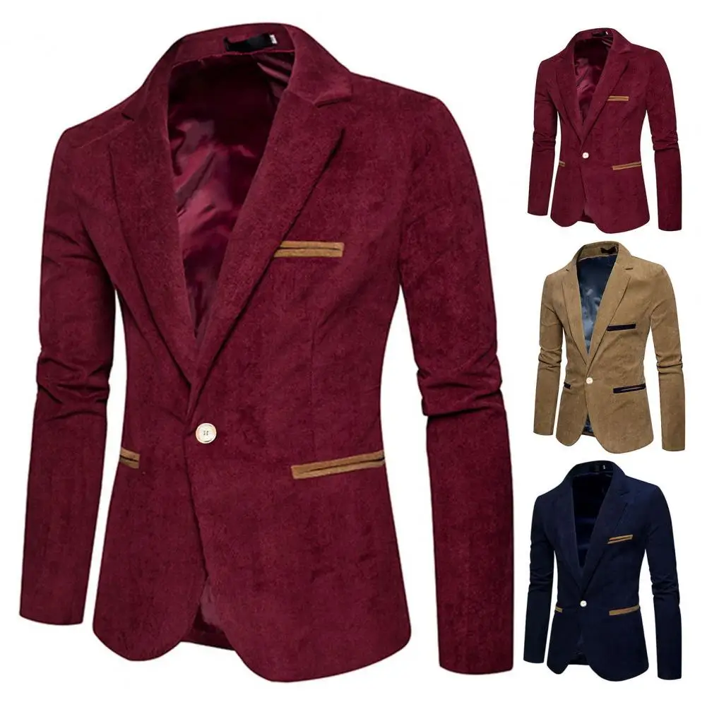 Мужской официальный деловой костюм пиджак на одной пуговице приталенный модный