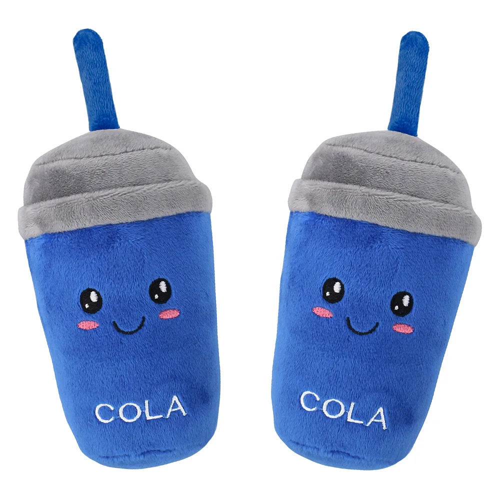 

Funny Cute Plush Stuffed Cola Cup Drink Pet Toy Milk Tea Cup Squeaky Sound Large Medium Small Dog Toy Cat Plush Puppy Dog Stuff