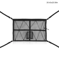 car ceiling net pocket roof sundries holder organizer multifunctional space saving travel vehicles bag pouch large