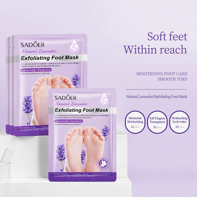 

10 Bags Exfoliating Foot Mask Feet Peeling Mask Spa Socks Dead Skin Remover Moisturizing Whitening Foot Mask