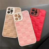 luxury three dimensional checkered pattern anti fall girl hard case for iphone 11 12 13 pro max 7 8 plus xr x xs cover fundas