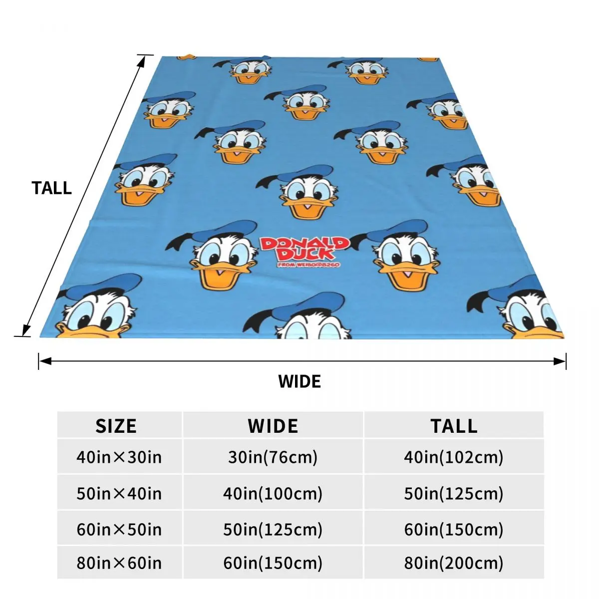 Одеяло Дональд Дак качественное мягкое одеяло с героями мультфильмов весеннее