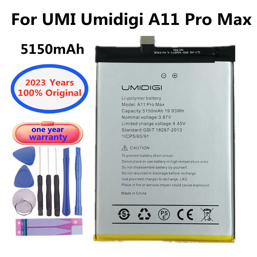 

2023 год новый оригинальный аккумулятор для UMI Umidigi A11 Pro Max 5150 мАч сменная батарея Аккумулятор Быстрая доставка + номер отслеживания