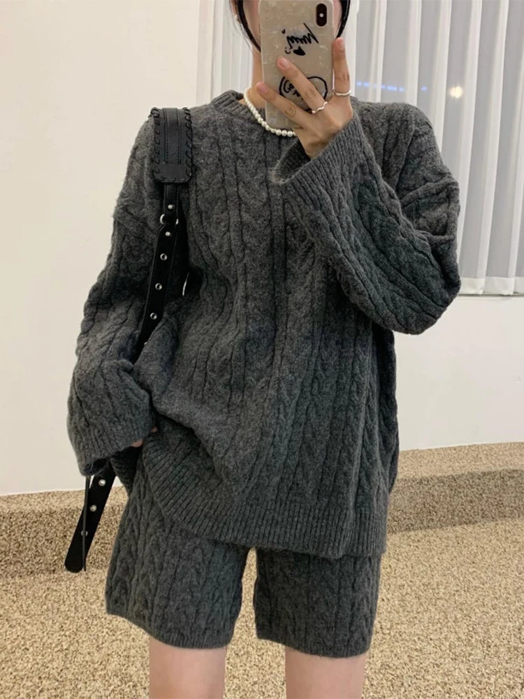 Trendix Свободные свитера с длинными рукавами женские повседневные трикотажные