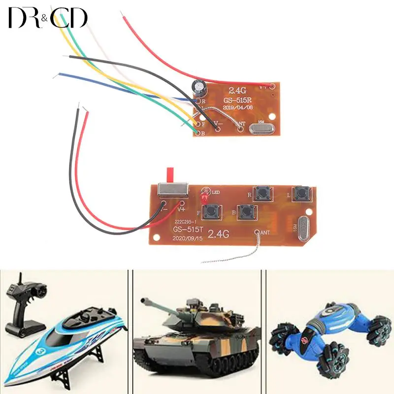 2.4G 4CH RC Remote Control Circuit 27MHz PCB Transmitter And Receiver Board Remote Control Toys Antenna Radio System