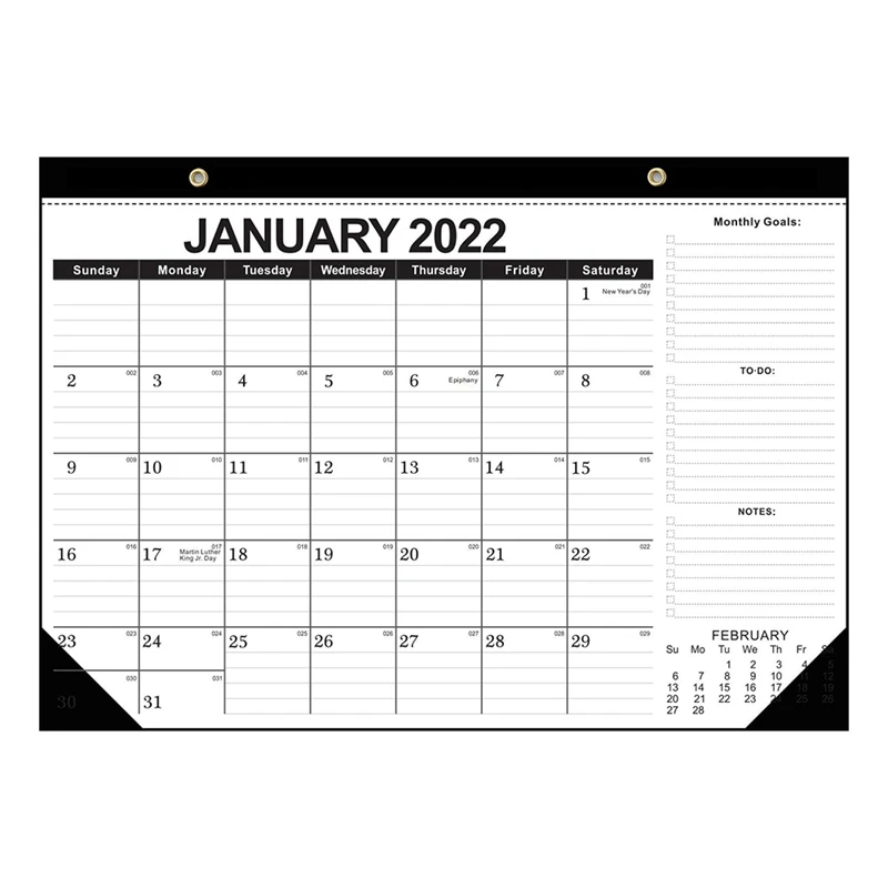 

NEW-2022 Desk Calendar-18 Months Desk Calendar with To-Do List,Julian Date. January 2022-June 2023 17 Inch x 12 Inch Monthly