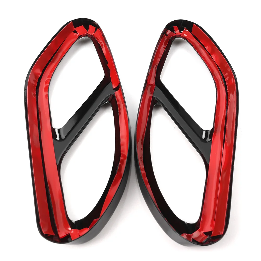 2 шт. глянцевая черная крышка выхлопной трубы автомобиля отделка из нержавеющей