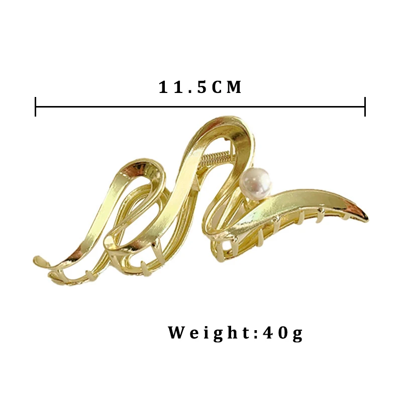 Модные геометрические металлические зажимы для волос женщин винтажные