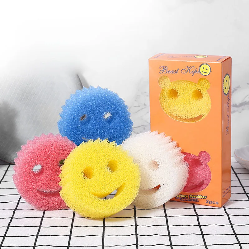 

4PCS Creativity Magic Dishwashing Sponge Household Kitchen Bathroom Migic Cleaning Wipe Strong Scouring Pad Miracle Sponge