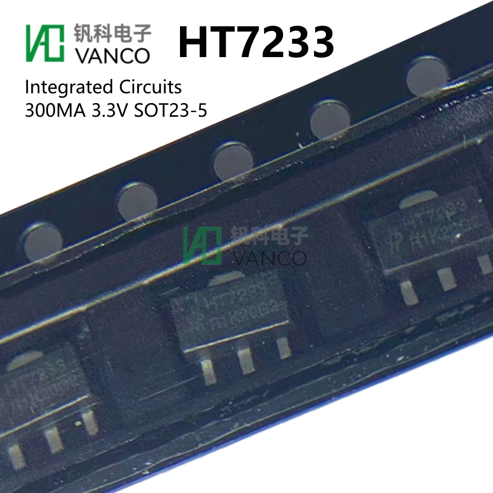 

New Original 10/20/50/100pcs Kit HT7233 Integrated Circuits 300MA 3.3V SOT23-5