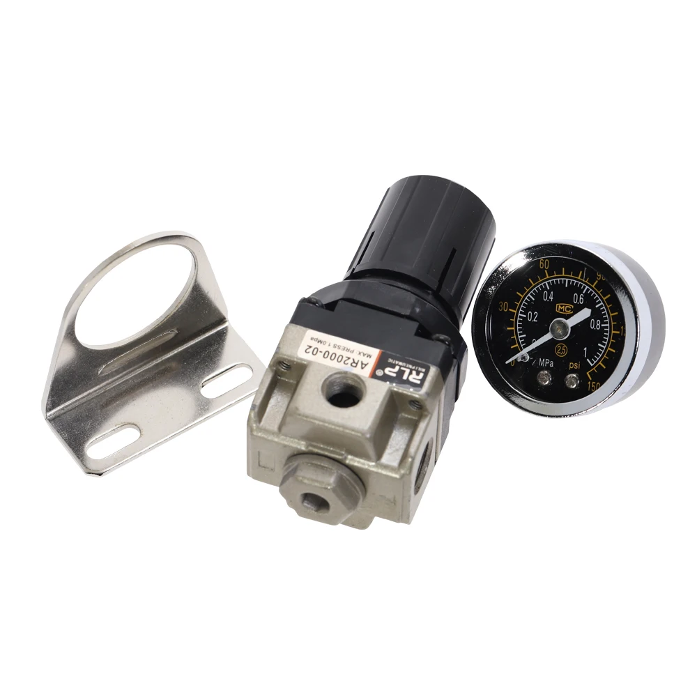 Регулятор давления AR2000-02 G1/4'' Пневматические блоки очистки воздуха Клапан регулирования давления