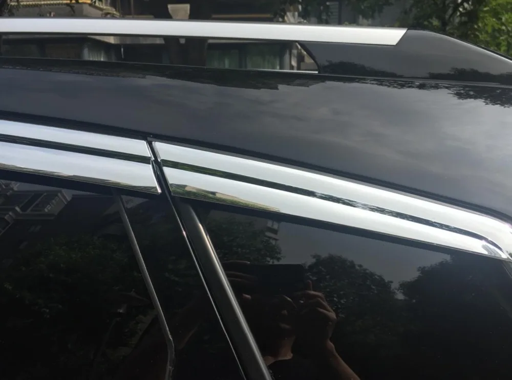 

ABS Chrome plastic Window Visor Vent Shades Sun Rain Guard car accessories for Cadillac SRX 2010 2011 2012 2013-2015 car styling