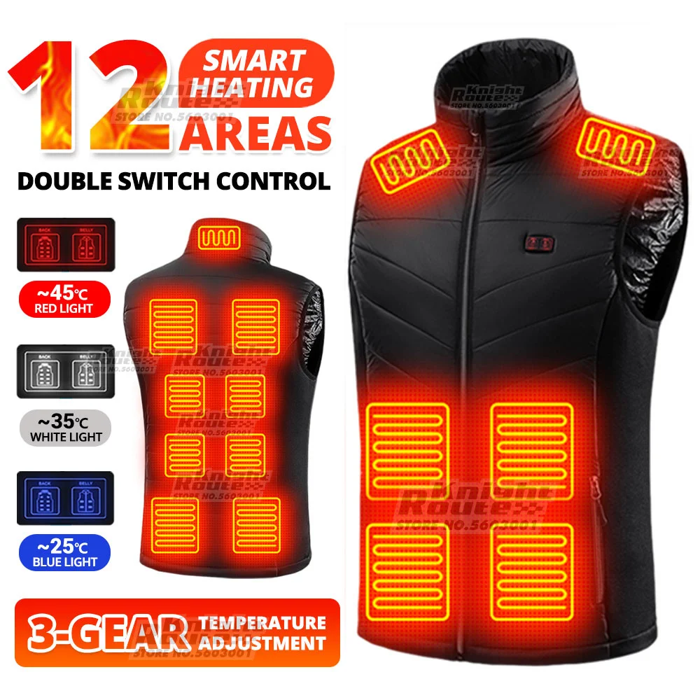 

Self Heated Vest 9 Areas Body Warmer Women Men Warm Heating Jacket Heated Vest Thermal Clothing Camping Winter Hunting Fashion