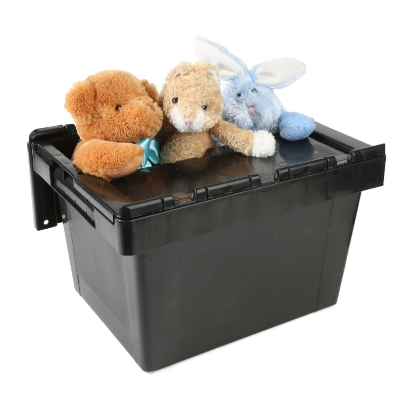 

Heavy Duty Plastic Crate Adult Storage Bin, Black