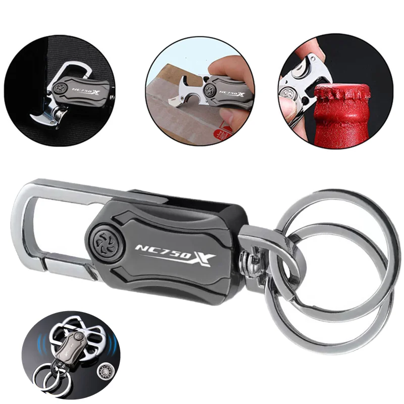 

For HONDA NC750X NC 750X NC750 X NC700X 700X 2014-2020 Custom LOGO Keyring Motorcycle Multifunction Zinc Alloy Keychain