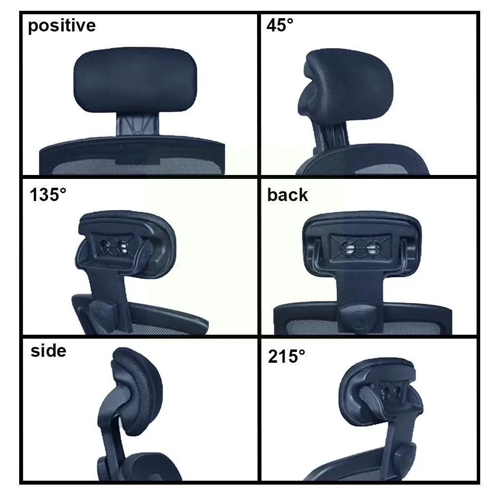 

2.2/2.6/3.0 Adjustable Headrest Adjustable Height Upholstered Chair Headrest Neck Pillow For Office Chair Access H5f5
